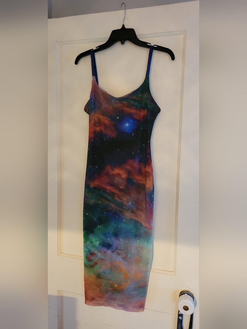 Blackmilk MUSEUM Galaxy Rainbow Sheer Bodycon Slip Dress ✨️